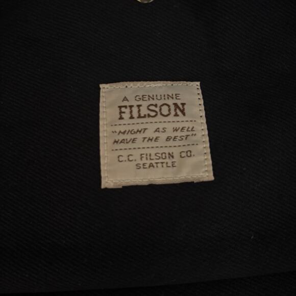 Vintage CC Filson Duffle Bag Navy Twill Leather RARE 23” - Picture 6 of 8